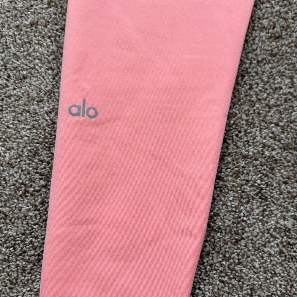 ALO Yoga Leggings High Waist Coral Pink Size Small Excellent Yoga Pilates 7/8 - Picture 6 of 11